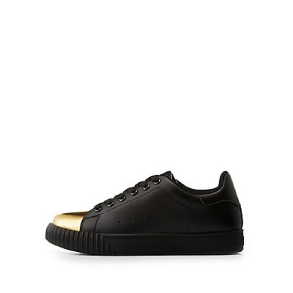 BRAND NEW gold cap sneakers